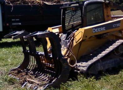 A fleet of excavation vehicles and machines