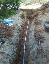 Trenching for electrical lines